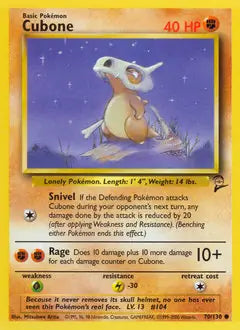Cubone 070/130 Base Set 2