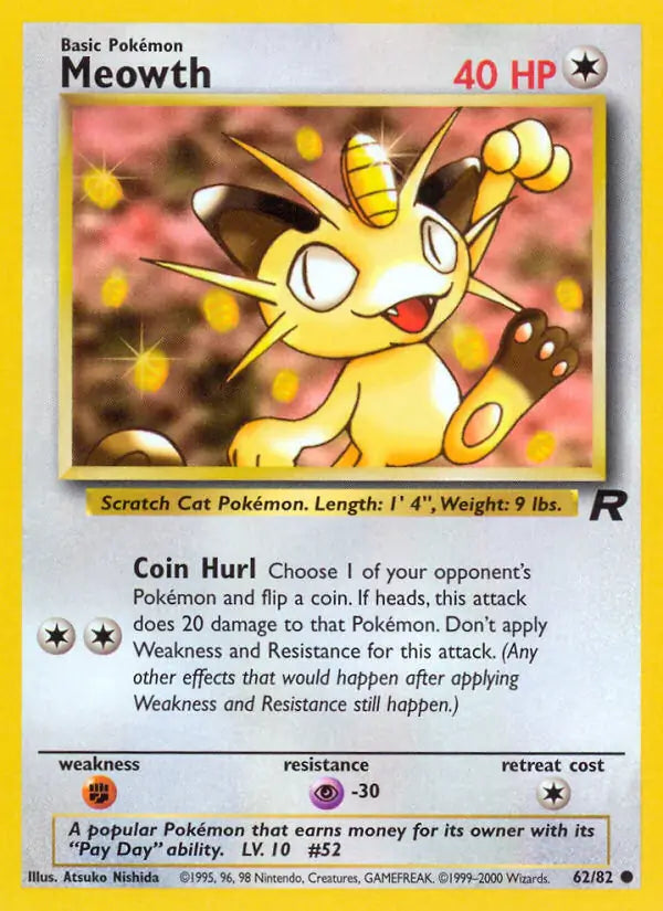 Meowth 62/82 Team Rocket