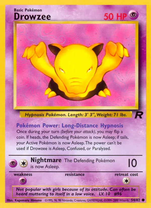 Drowzee 54/82 Team Rocket