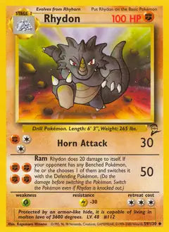 Rhydon 059/130 Base Set 2