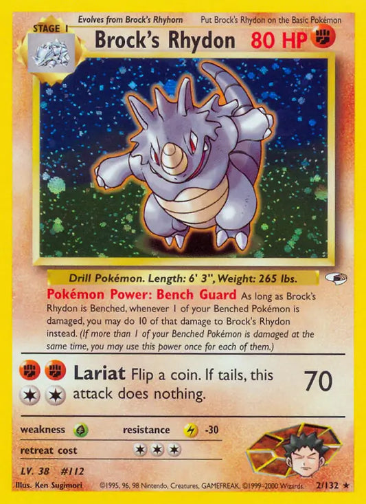 Brock's Rhydon 002/132 Gym Heroes [Unlimited]