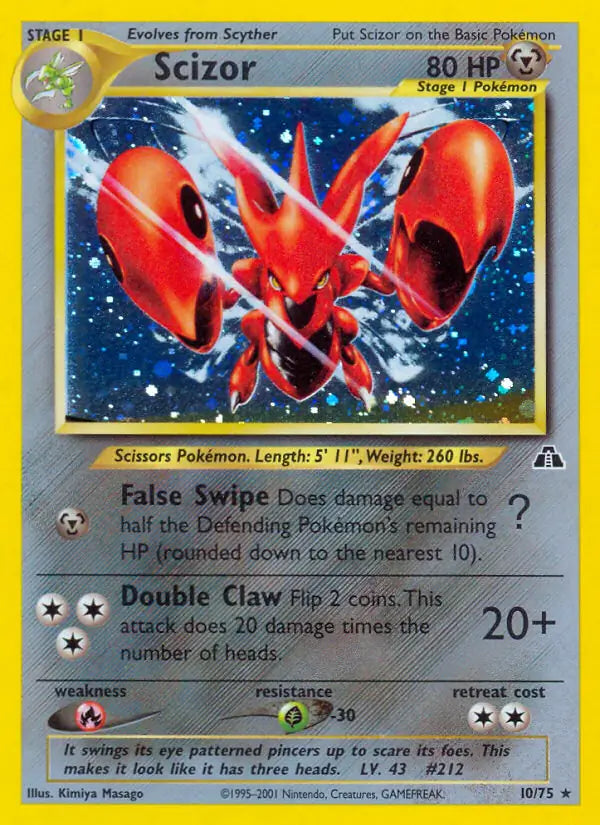 Scizor 10/75 Holo Neo Discovery [Unlimited]