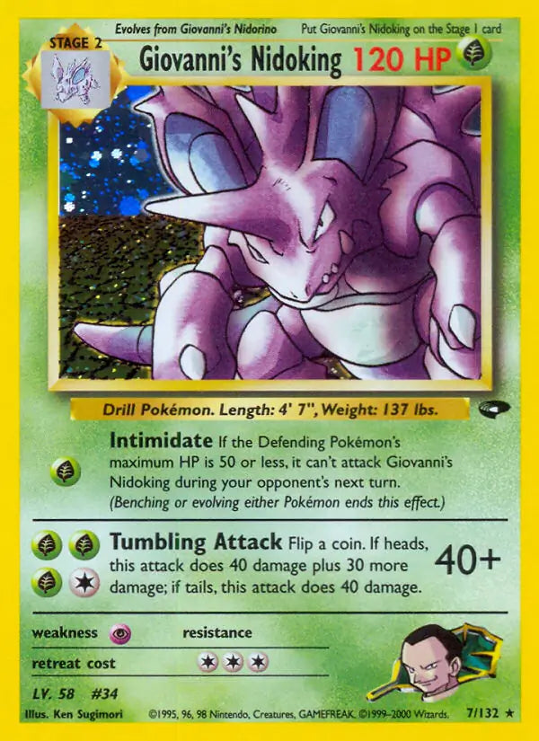 Giovanni's Nidoking 007/132 Gym Challenge [Unlimited]