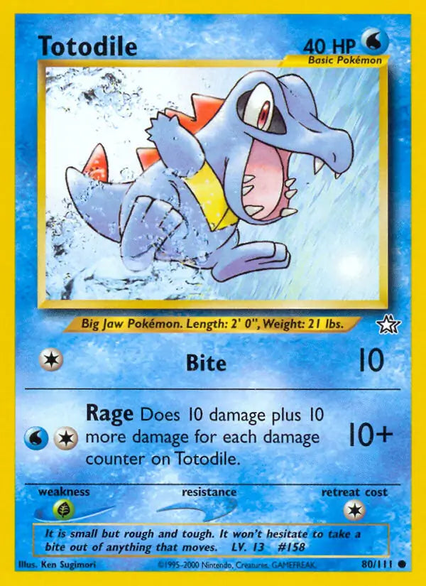 Totodile (80) 080/111 Neo Genesis [Unlimited]