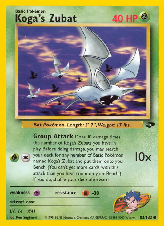 Koga's Zubat 083/132 Gym Challenge [Unlimited]