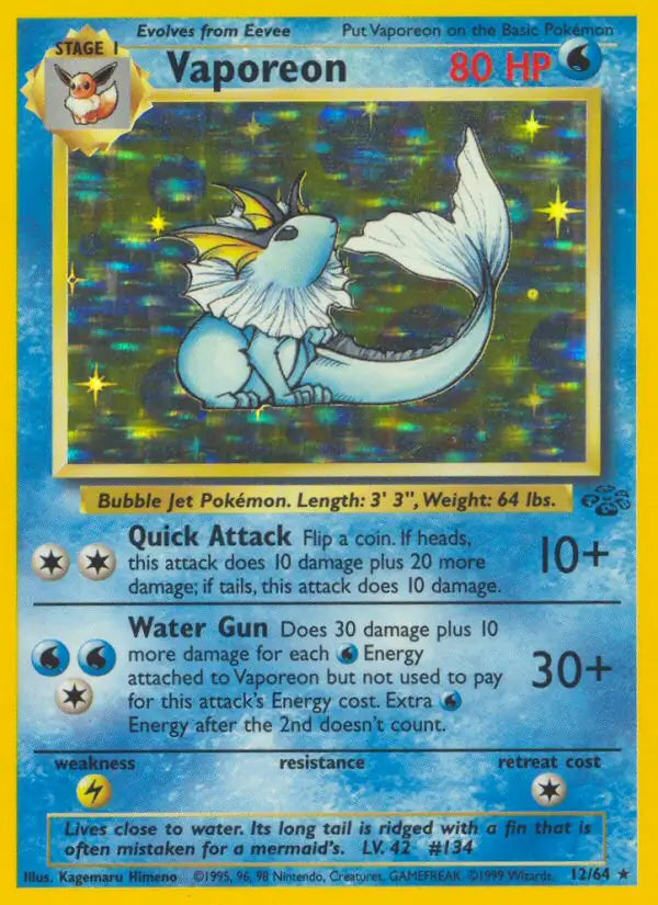 Vaporeon (12/64) [Jungle - Unlimited]