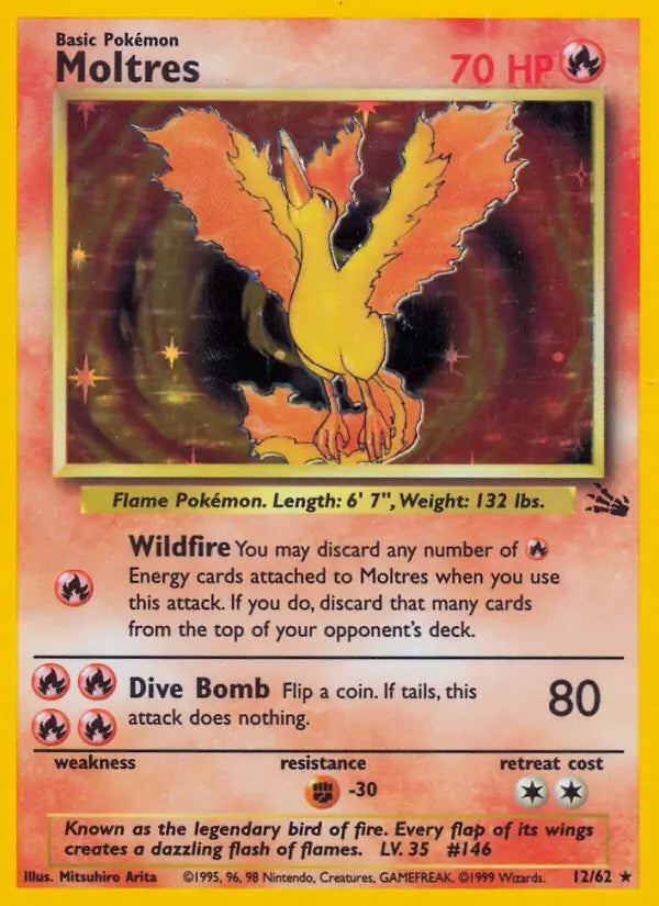 Moltres (12/62) [Fossil - Unlimited]