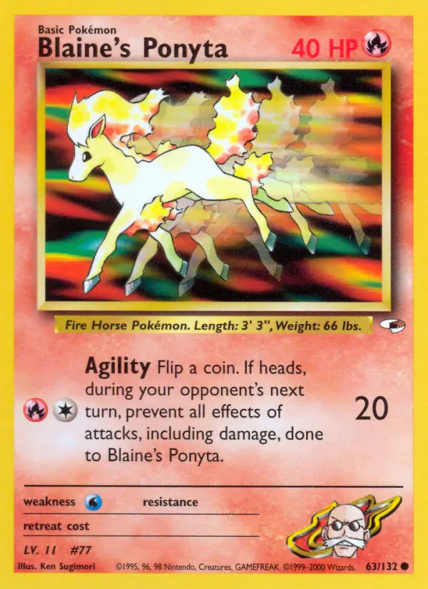 Blaine's Ponyta 063/132 Gym Heroes [Unlimited]