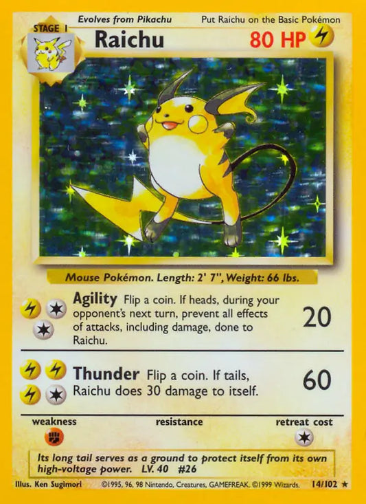 Raichu (14/102) [Base Set - Unlimited]