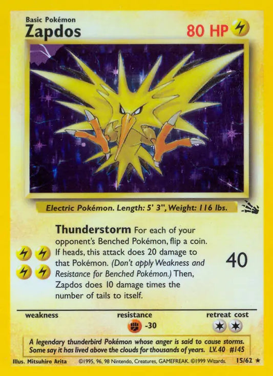 Zapdos (15/62) [Fossil - Unlimited]