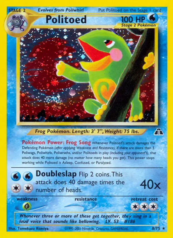 Politoed 8/75 Holo Neo Discovery [Unlimited]