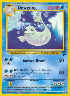 Dewgong 036/130 Base Set 2