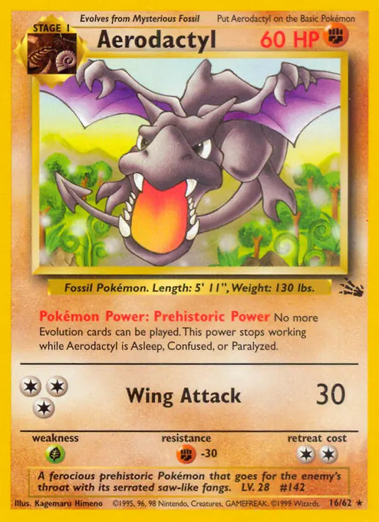 Aerodactyl (16/62) [Fossil - Unlimited]