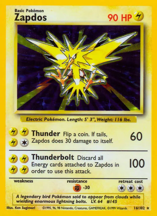 Zapdos (16/102) [Base Set - Unlimited]