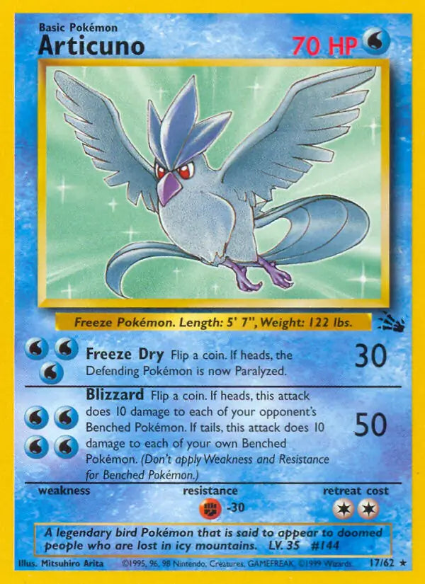 Articuno (17/62) [Fossil - Unlimited]