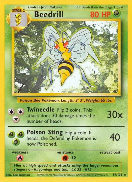 Beedrill (17/102) [Base Set - Unlimited]