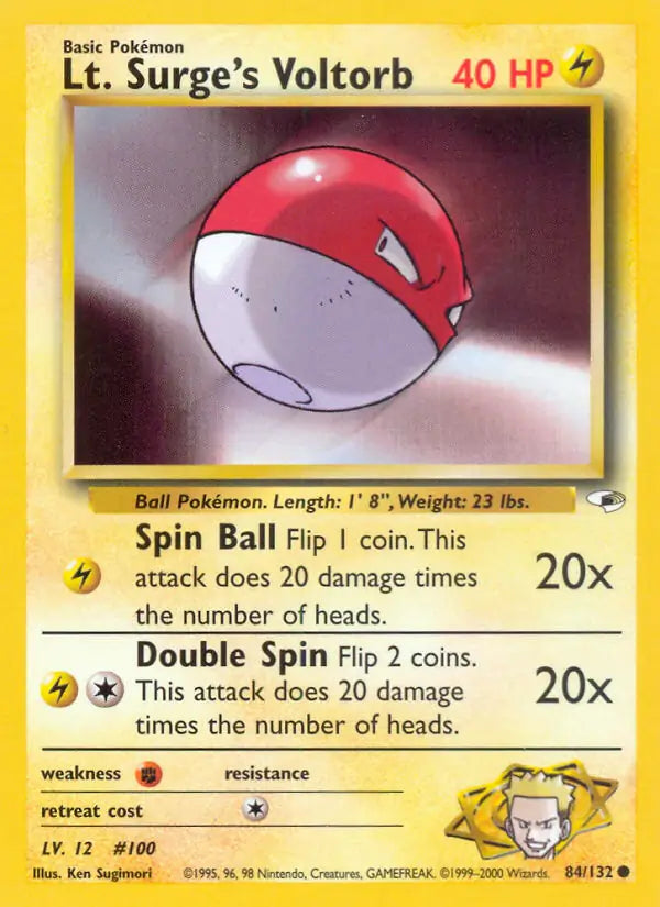 Lt. Surge's Voltorb 084/132 Gym Heroes [Unlimited]
