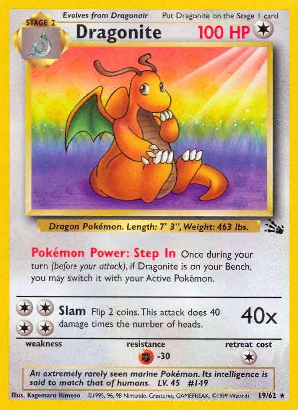 Dragonite (19/62) [Fossil - Unlimited]