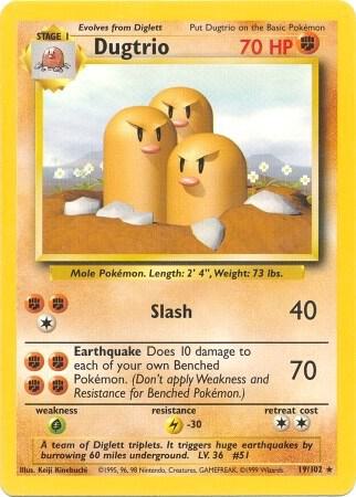 Dugtrio (19/102) [Base Set - Unlimited]
