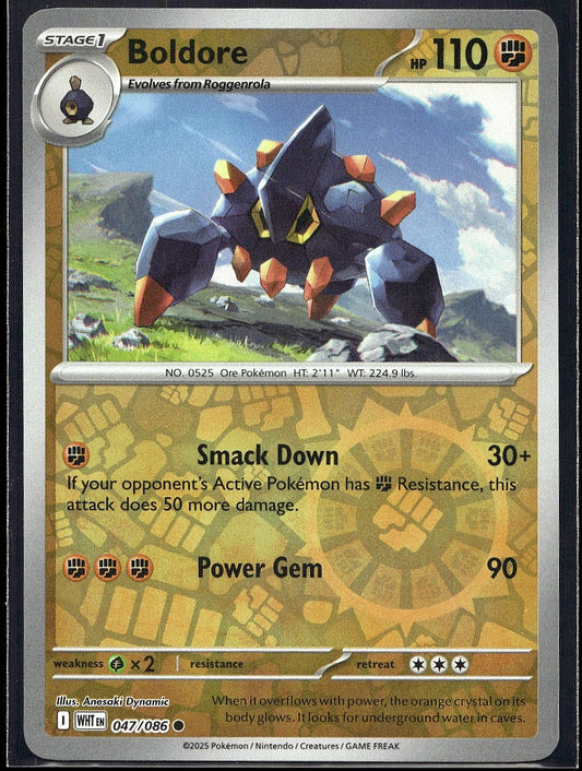 Boldore 047/086 SV: White Flare Reverse Holo LP