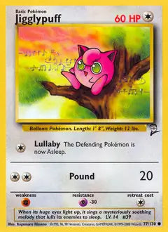 Jigglypuff 077/130 Base Set 2