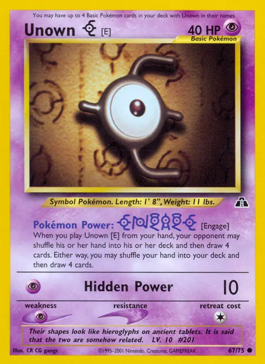 Unown [E] 67/75 Neo Discovery [Unlimited]