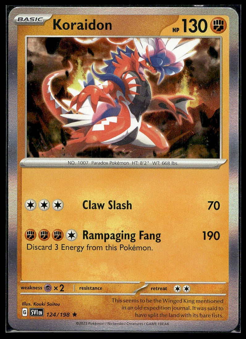 Koraidon 124/198 SV01: Scarlet & Violet Base Set Holo LP