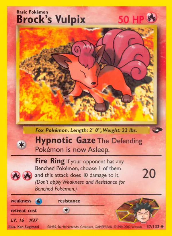 Brock's Vulpix 037/132 Gym Challenge [Unlimited]