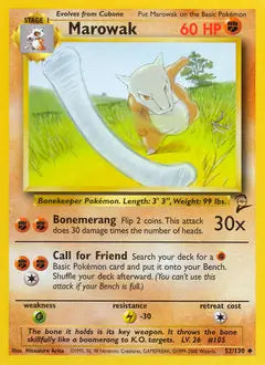 Marowak 052/130 Base Set 2