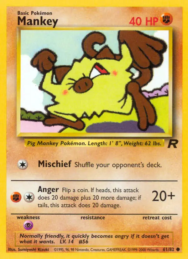 Mankey 61/82 Team Rocket