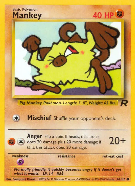 Mankey 61/82 Team Rocket