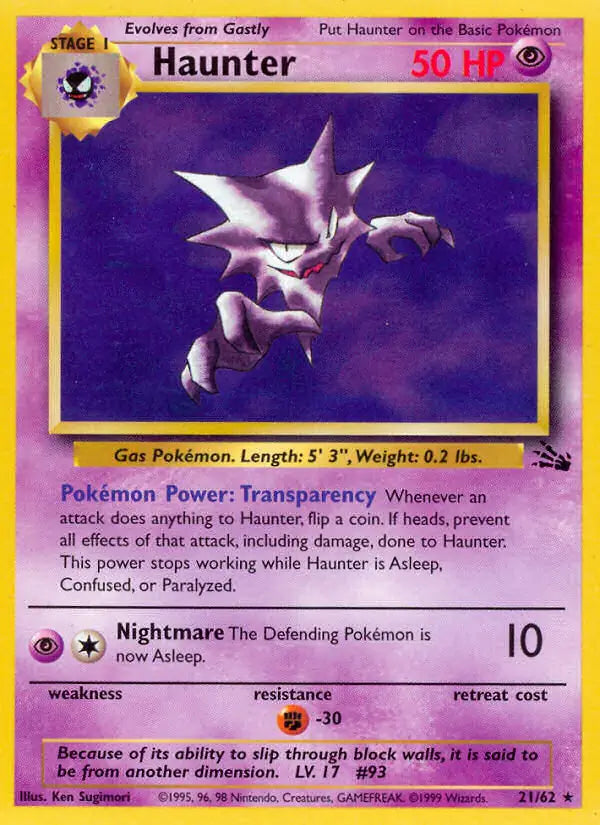 Haunter (21/62) [Fossil - Unlimited]
