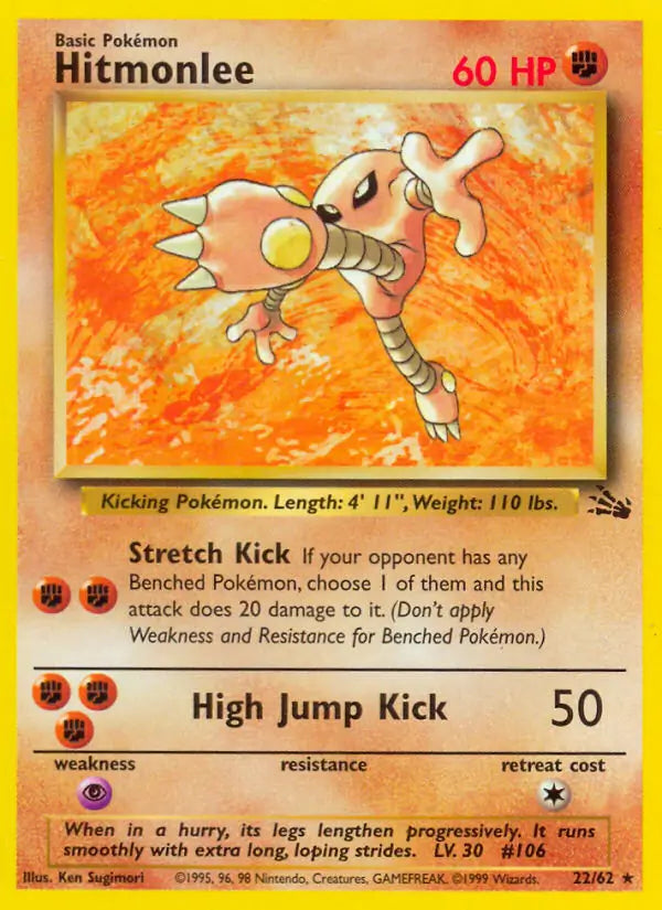 Hitmonlee (22/62) [Fossil - Unlimited]
