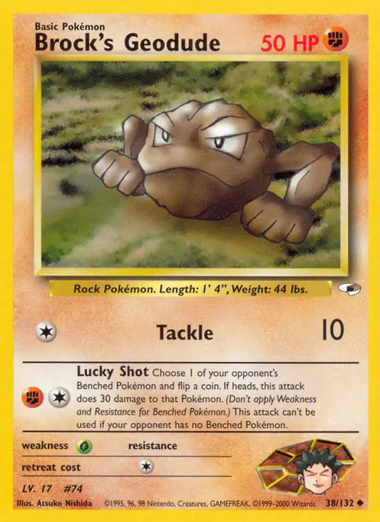 Brock's Geodude (38) 038/132 Gym Heroes [Unlimited]