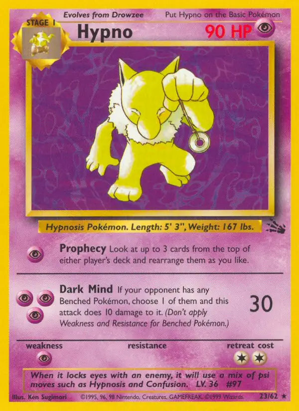 Hypno (23/62) [Fossil - Unlimited]