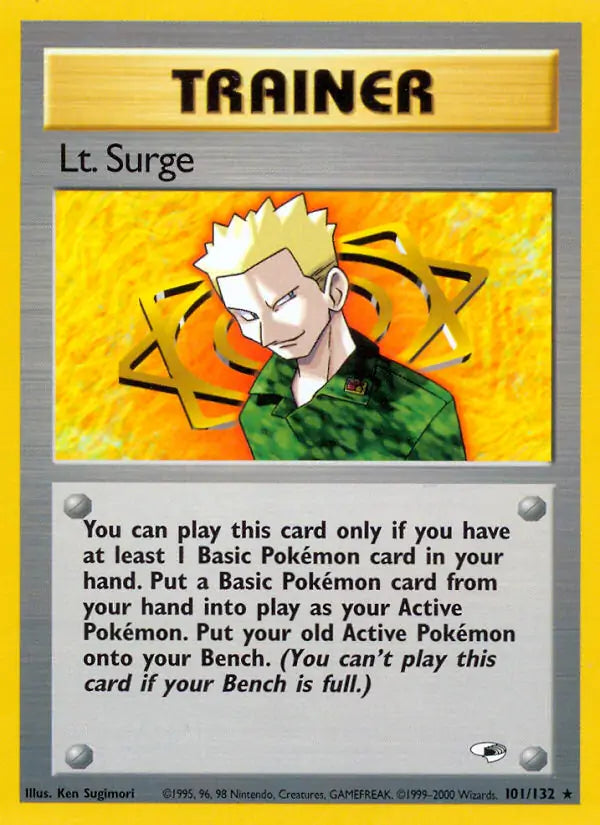 Lt. Surge (101) 101/132 Gym Heroes [Unlimited]