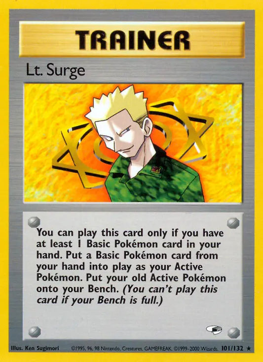 Lt. Surge (101) 101/132 Gym Heroes [Unlimited]