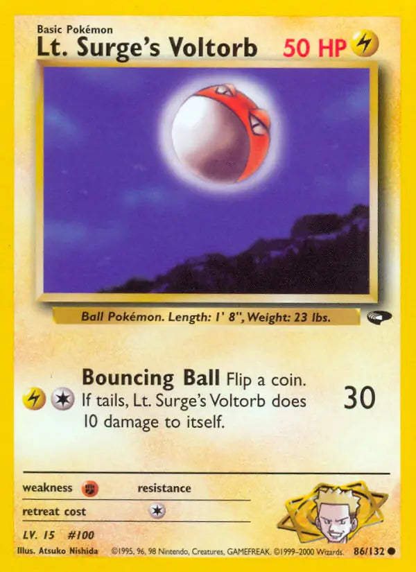 Lt. Surge's Voltorb 086/132 Gym Challenge [Unlimited]