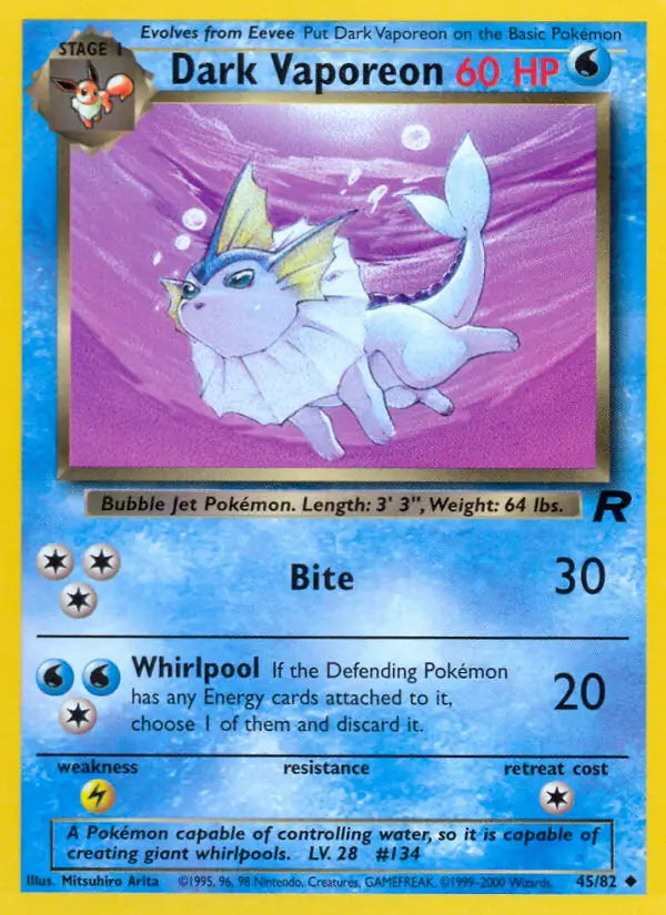 Dark Vaporeon 45/82 Team Rocket