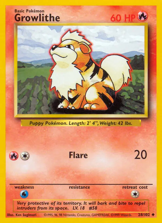 Growlithe (28/102) [Base Set - Unlimited]