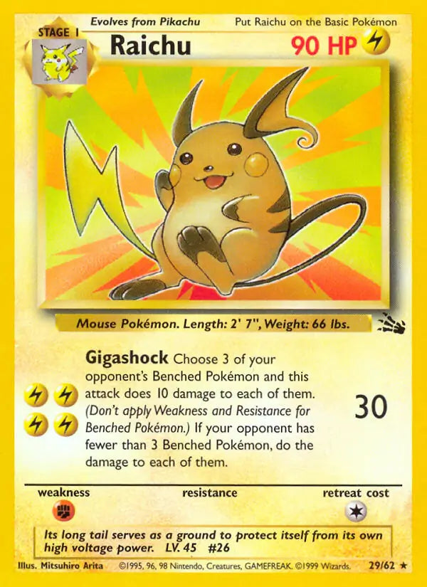 Raichu (29/62) [Fossil - Unlimited]