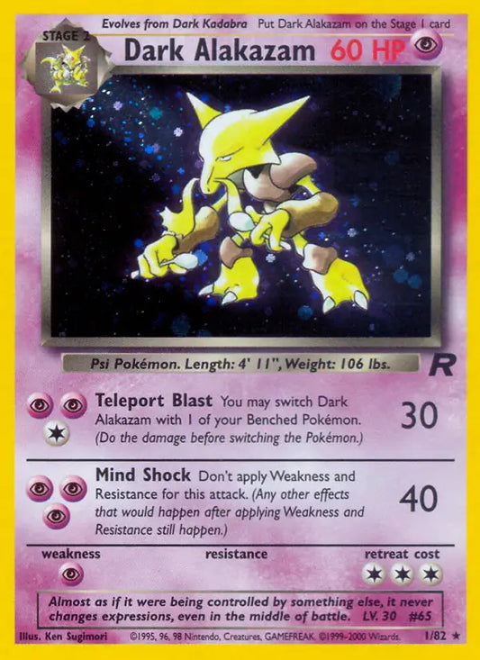 Dark Alakazam (1) 01/82 Team Rocket