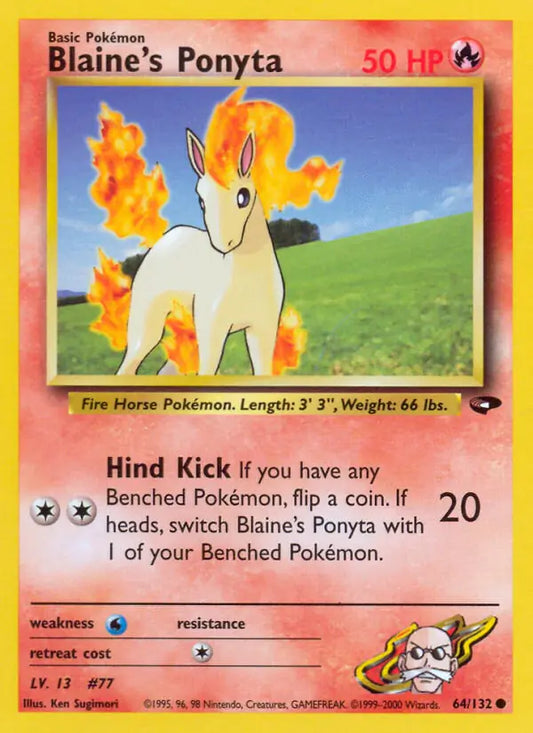 Blaine's Ponyta 064/132 Gym Challenge [Unlimited]