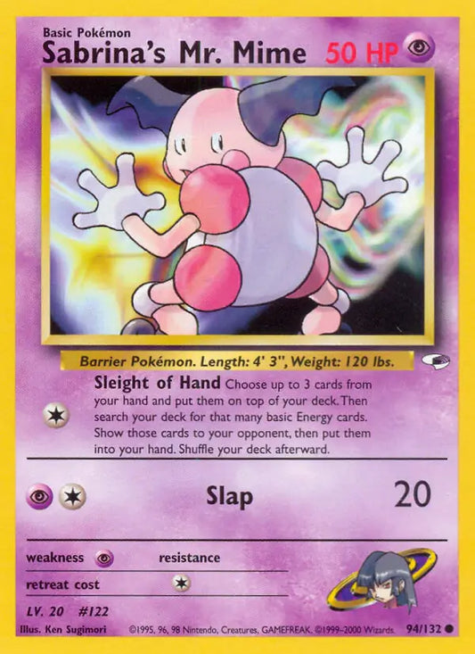 Sabrina's Mr. Mime 094/132 Gym Heroes [Unlimited]