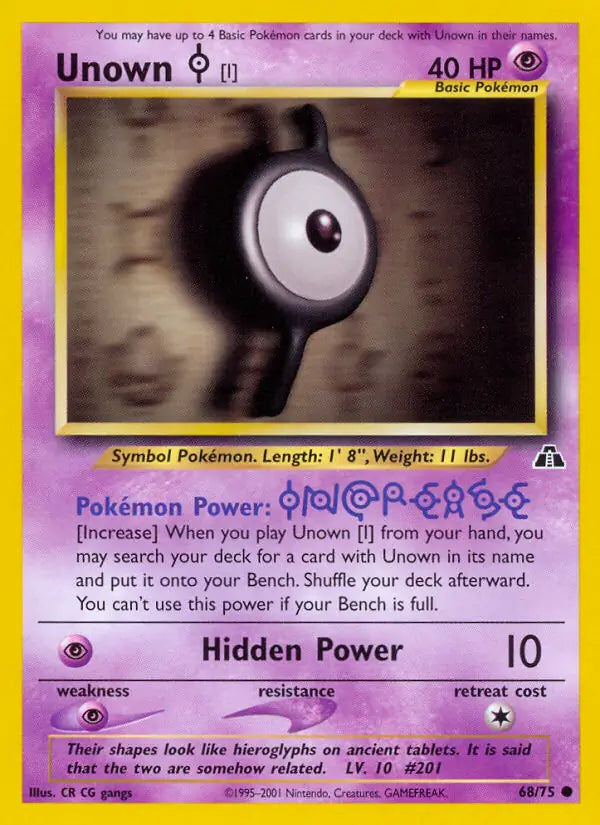 Unown [I] 68/75 Neo Discovery [Unlimited]