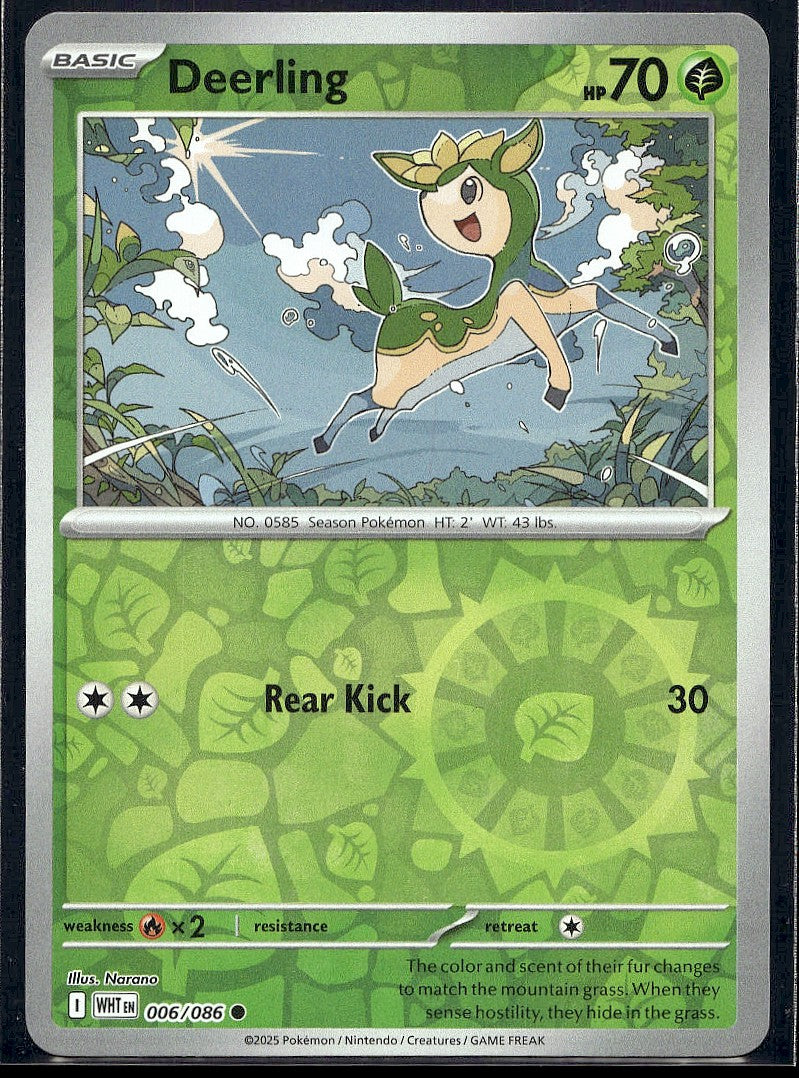 Deerling 006/086 SV: White Flare Reverse Holo LP
