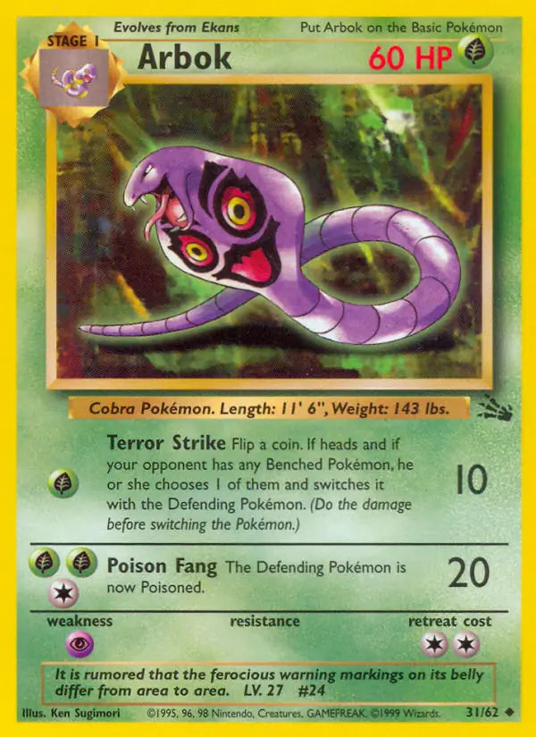 Arbok (31/62) [Fossil - Unlimited]