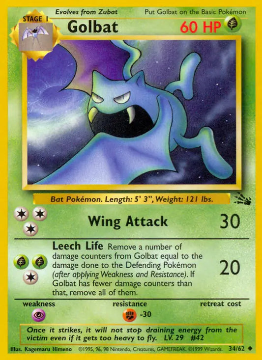 Golbat (34/62) [Fossil - Unlimited]
