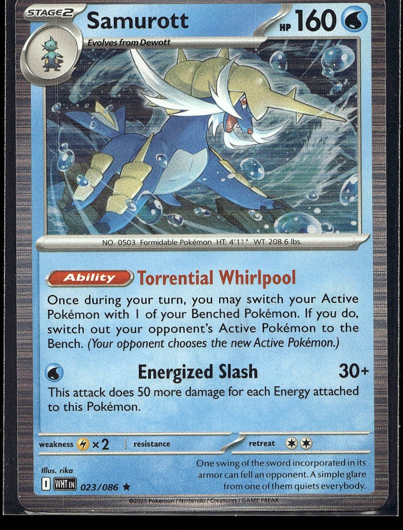 Samurott 023/086 SV: White Flare Holo LP