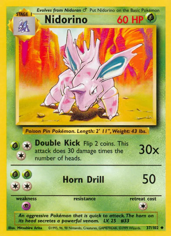 Nidorino(37/102) [Base Set - Unlimited]